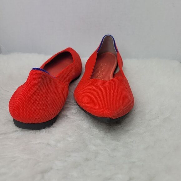 Rothy's The Point Retired Red Flame Slip On Flats Women's Size 9.5 - Picture 8 of 10